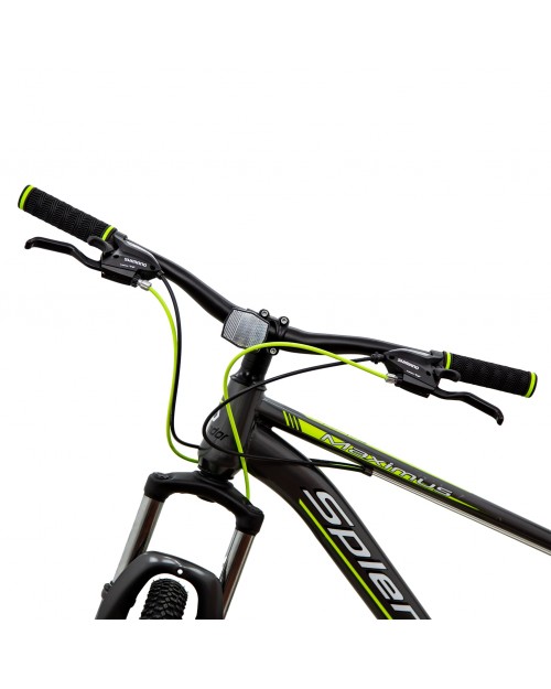 Bicicleta MTB-HT 29" Spledor cadru otel 18", manete secventiale, frane disc, 21 viteze, gri/verde