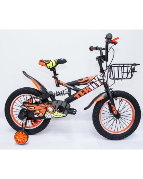 Bicicleta Copii TF BOYS 16" negru mat/porto 4-8 ani