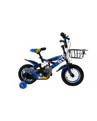 Bicicleta Copii TF BOYS 12" negru mat/albastru 2-5 ani