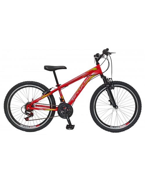 Bicicleta MTB-HT 24″ STORM , 18 viteze, rosu