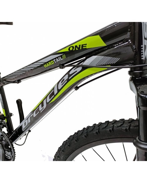 Bicicleta MTB-HT 26″ STORM , frane disc, 18 viteze, negru/verde