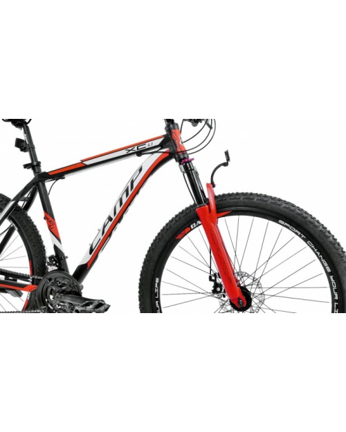Bicicleta MTB-HT 29" FIVESTARS Camp XC 4.2, cadru aluminiu 18", manete secventiale, frane disc, 21 viteze, negru/portocaliu