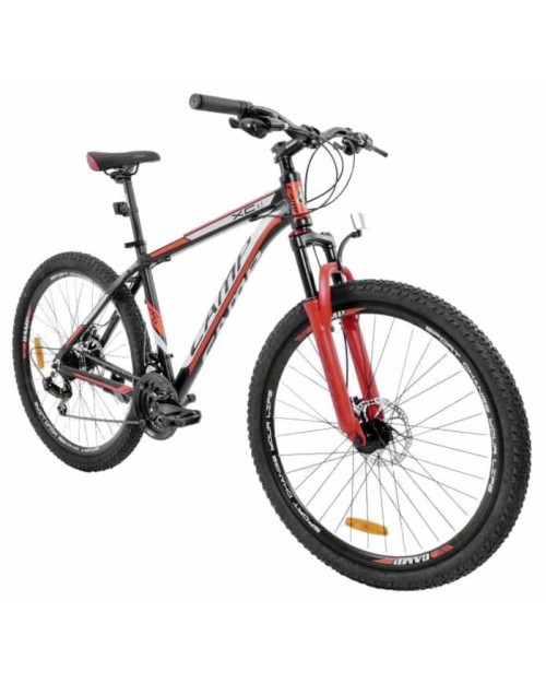 Bicicleta MTB-HT 29" FIVESTARS Camp XC 4.2, cadru aluminiu 18", manete secventiale, frane disc, 21 viteze, negru/portocaliu