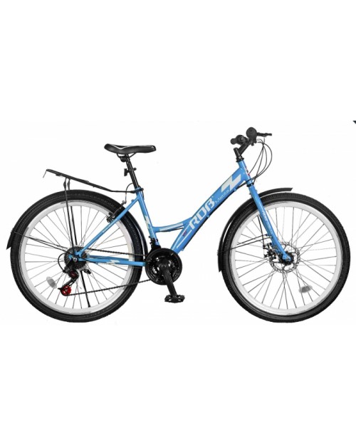 Bicicleta oras 26" RDB Matița, cadru otel 15", frane Disc/V-Brake, 21 viteze, albastru