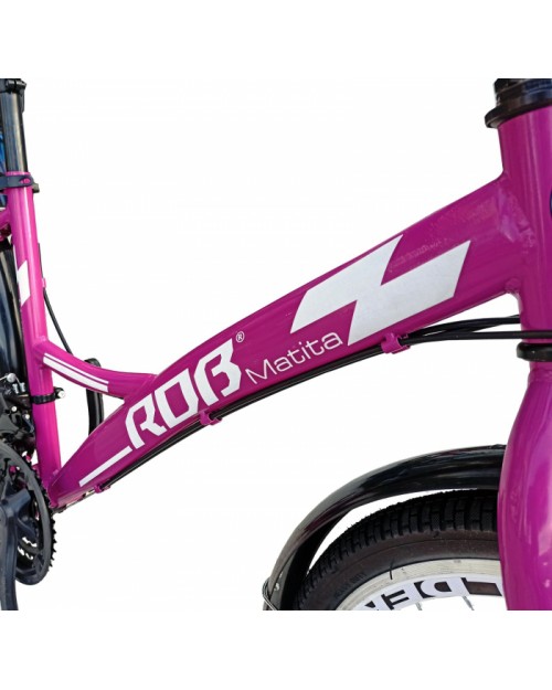 Bicicleta oras 26" RDB Matița, cadru otel 15", frane Disc/V-Brake, 21 viteze, fucsia