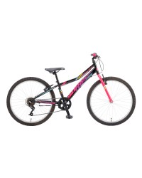 Bicicleta Copii Booster Turbo - 24 Inch, Negru-Roz