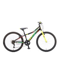 Bicicleta Copii Booster Turbo - 24 Inch, Negru-Verde