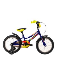 Bicicleta Copii Colinelli COL01, 1 Viteze, Cadru Otel, Marimea 200 mm, Roti 16 inch, Frane V - Brake, Culoare Albastru