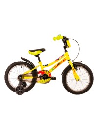 Bicicleta Copii Colinelli COL01, 1 Viteze, Cadru Otel, Marimea 200 mm, Roti 16 inch, Frane V - Brake, Culoare Verde