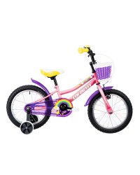 Bicicleta Copii Colinelli COL02, 1 Viteze, Cadru Otel, Marimea 200 mm, Roti 16 inch, Frane V - Brake, Culoare Roz