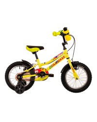 Bicicleta Copii Colinelli COL03, 1 Viteze, Cadru Otel, Marimea 180 mm, Roti 14 inch, Frane V - Brake, Culoare Verde