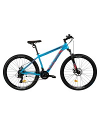 Bicicleta MTB Colinelli COL25, Schimbator Shimano ST-EF500 EZ-FIRE PLUS, 24 Viteze, Cadru Aluminiu, Marimea S, Roti 27.5 inch, Frane pe Disc, Culoare Albastru