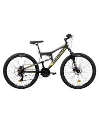 Bicicleta MTB Colinelli COL43, Schimbator Shimano Tourney Revo Shifter, 21 Viteze, Cadru Aluminiu, Marimea M, Roti 27.5 inch, Frane pe Disc, Culoare Gri