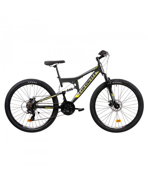 Bicicleta MTB Colinelli COL43, Schimbator Shimano Tourney Revo Shifter, 21 Viteze, Cadru Aluminiu, Marimea M, Roti 27.5 inch, Frane pe Disc, Culoare Gri