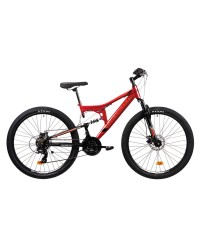 Bicicleta MTB Colinelli COL43, Schimbator Shimano Tourney Revo Shifter, 21 Viteze, Cadru Aluminiu, Marimea M, Roti 27.5 inch, Frane pe Disc, Culoare Rosu