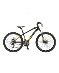 Bicicleta Mtb Polar Alaska - 26 Inch, Negru-Gri-Galben