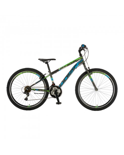 Bicicleta Mtb Polar Sonic - 26 Inch, Gri-Verde-Albastru