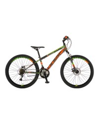 Bicicleta Mtb Polar Sonic Fs Disc - 26 Inch, Gri-Verde-Portocaliu