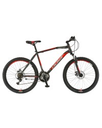 Bicicleta Mtb Polar Wizard 2.0 - 26 inch, M-L, Gri-Portocaliu