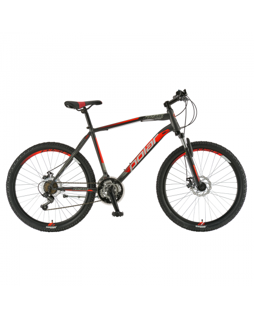 Bicicleta Mtb Polar Wizard 2.0 - 26 inch, S-M, Gri-Portocaliu