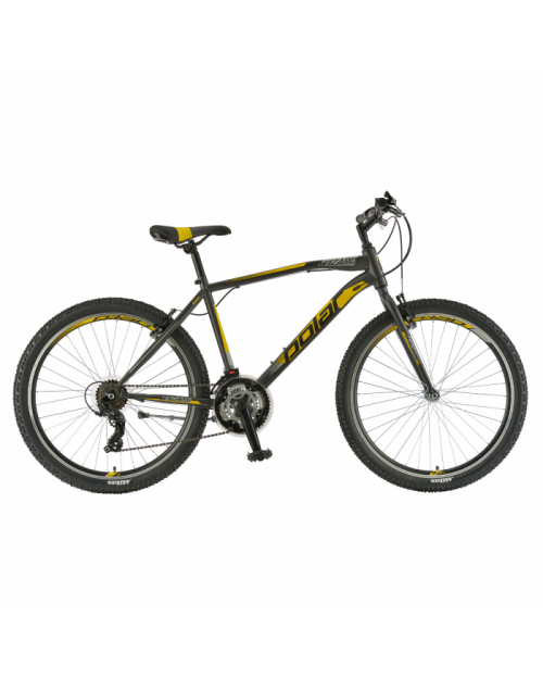 Bicicleta Mtb Polar Wizard 3.0 - 26 inch, S-M, Gri-Galben