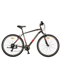 Bicicleta Trekking Polar Forester Comp - 28 inch, S-M, Gri-Rosu