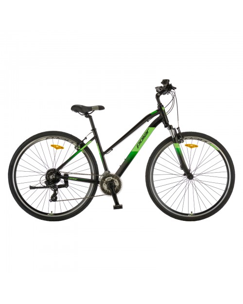 Bicicleta Trekking Polar Forester Comp Lady - 28 inch, L, Negru-Verde