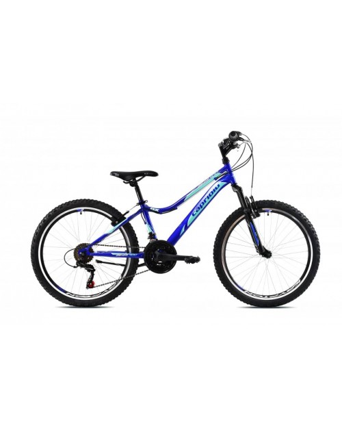 Bicicleta Capriolo 24 Diavolo DX FS blue turcoaz 13