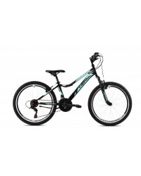 Bicicleta Capriolo 24 Diavolo DX FS negru turcoaz 13