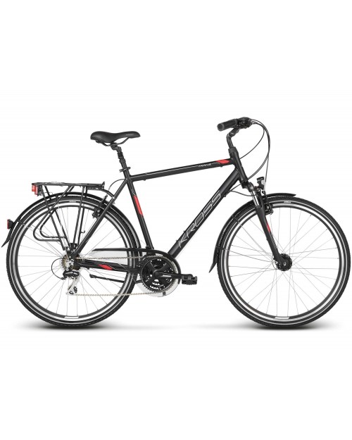 Bicicleta Kross Trans 3.0 28 S black-red-silver-mate