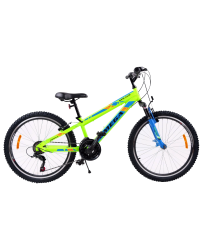 Bicicleta mountainbike copii Omega Gerald 24  , 18 viteze, verde