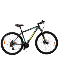 Bicicleta mountainbike Omega Duke 29  , cadru 49cm, frana hidraulica pe disc, negru verde galben