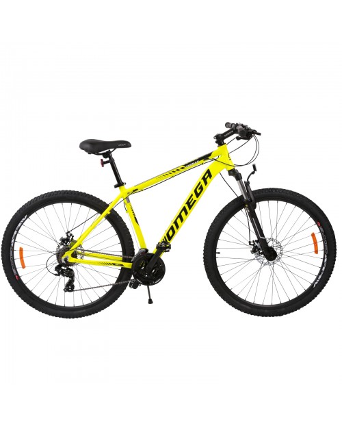 Bicicleta mountainbike Omega Thomas 29  , cadru 49 cm, galben negru alb